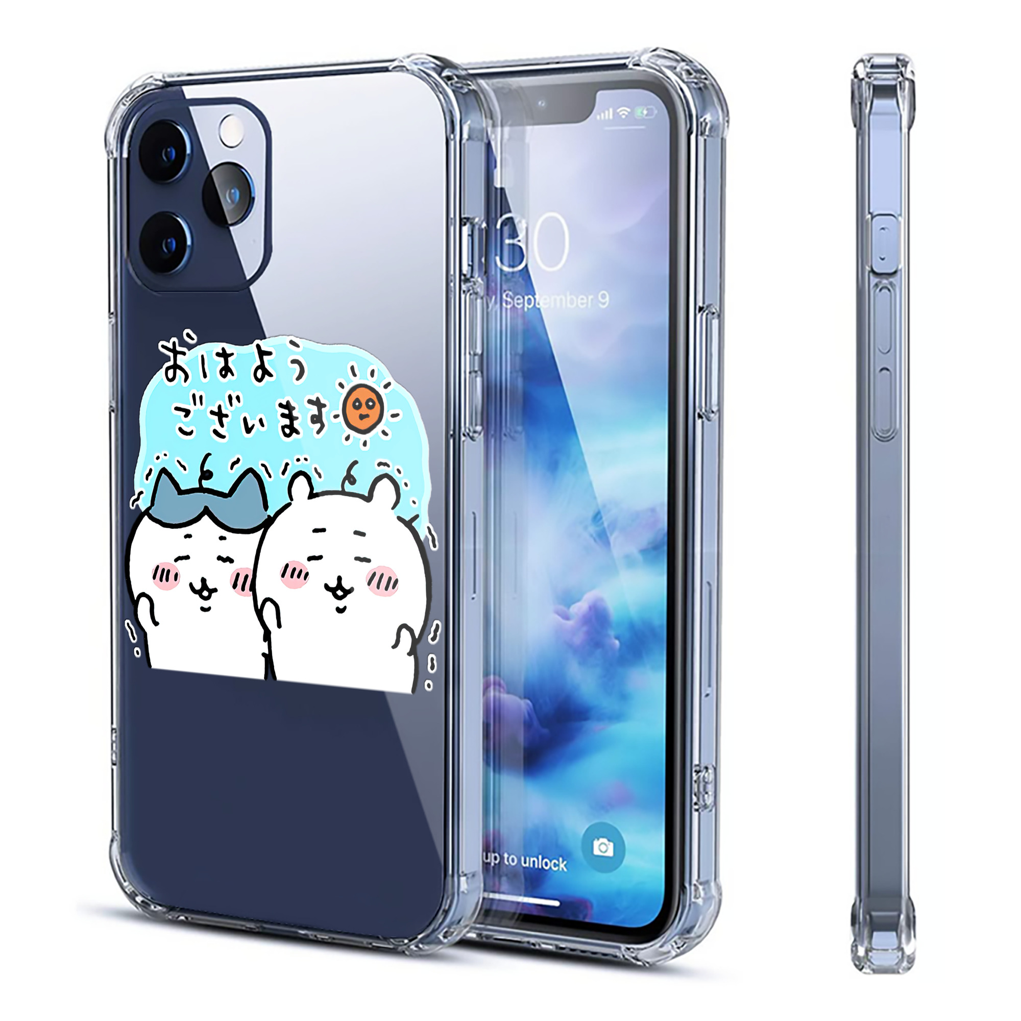 （画像用） ちいかわ ハチワレ Chii-kawa hachiware 【iPhone 12シリーズ対応】透明スマホケース（クリアソフトケース）